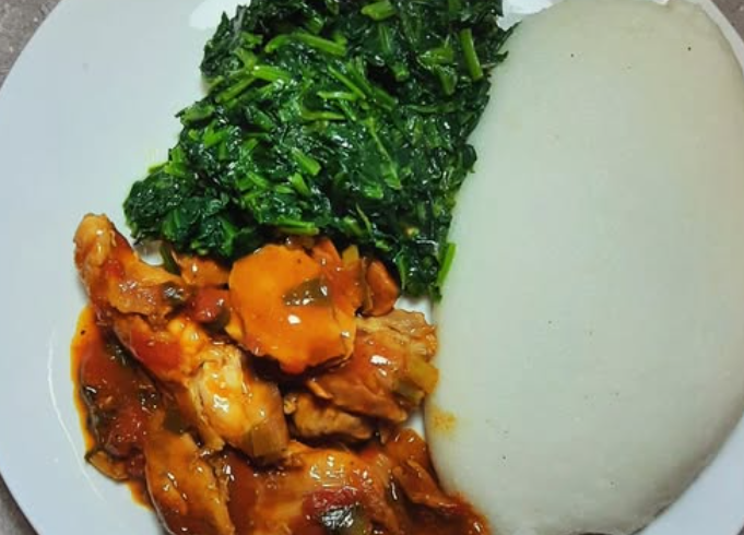 Kawunga with Chicken / Spinach 