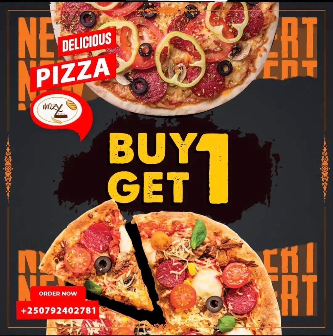 Pizza promotion buy 1 get 1